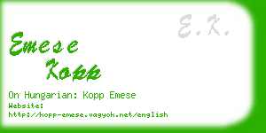 emese kopp business card